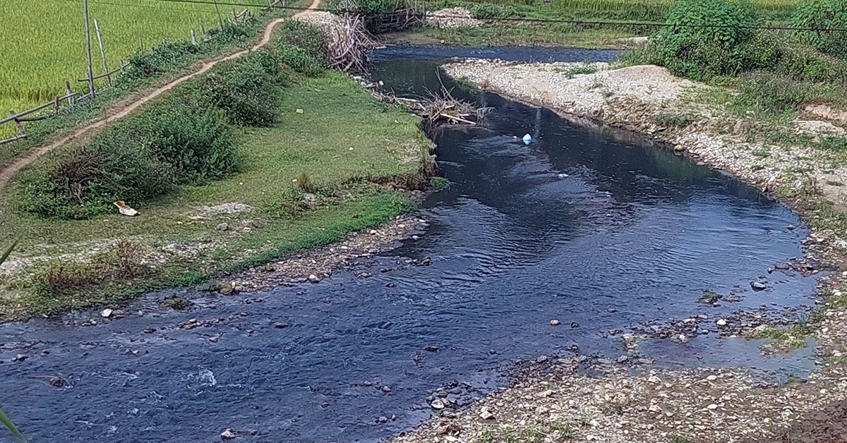 Nước thải sản xuất miến dong gây ô nhiễm nguồn nước mặt