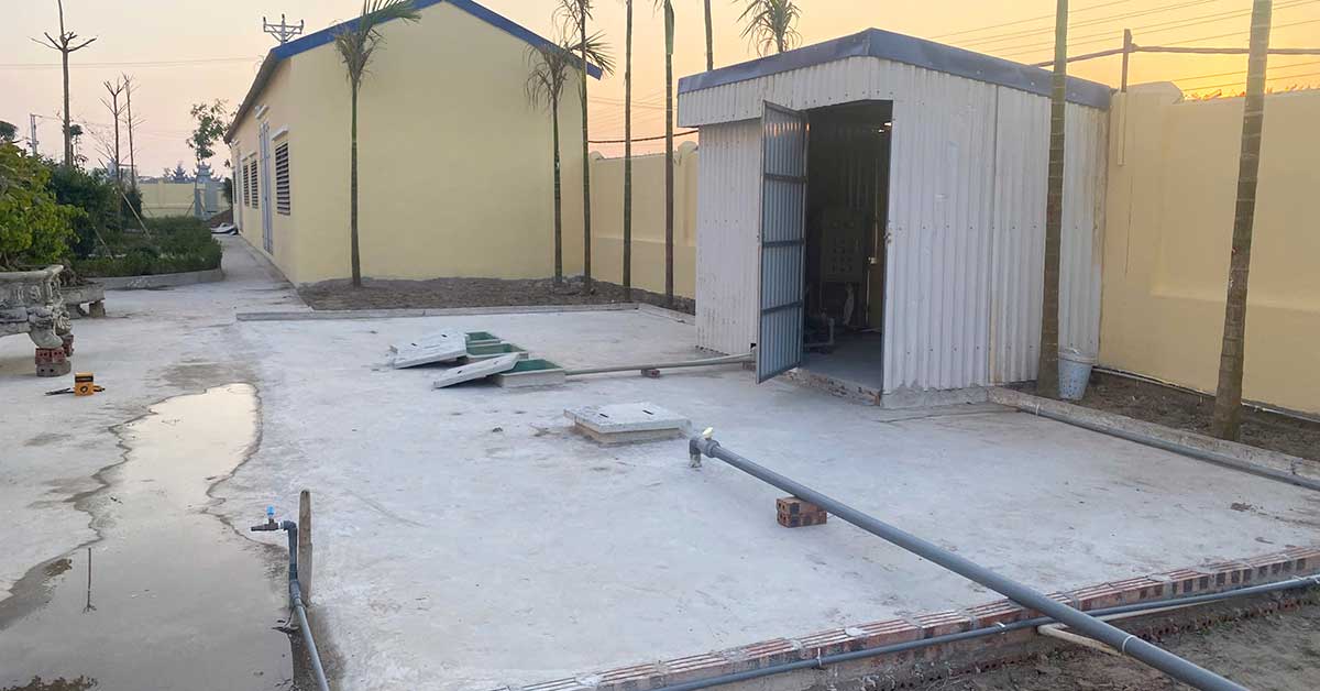 Bàn giao dự án xử lý nước thải sinh hoạt 10m3/24h tại Hải Hưng