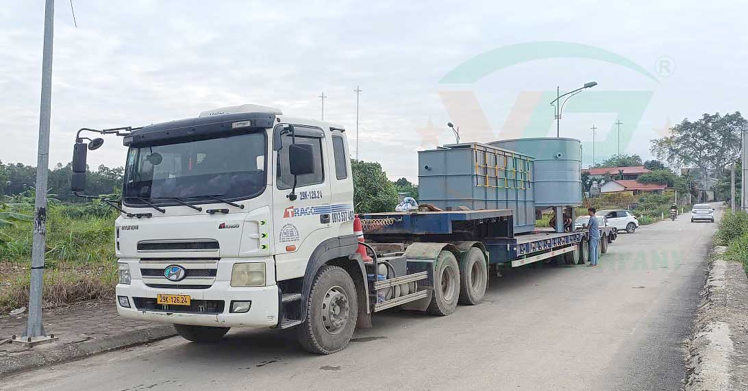 Vận chuyển vật tư thiết bị xử lý nước thải đến công trình tại Thái Nguyên