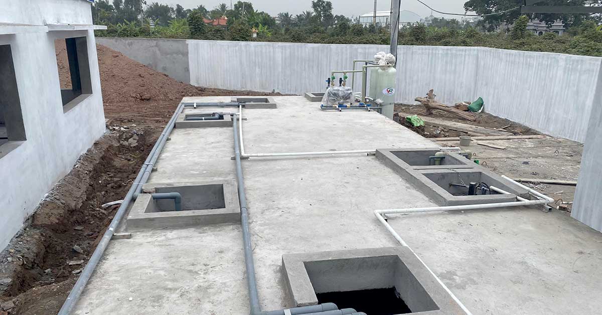 Dự án xử lý nước thải 40m3/24h tại Hải Dương