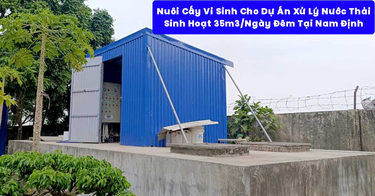 Nuôi Cấy Vi Sinh Cho Dự Án Xử Lý Nước Thải Sinh Hoạt 35m3/Ngày Đêm Tại Nam Định