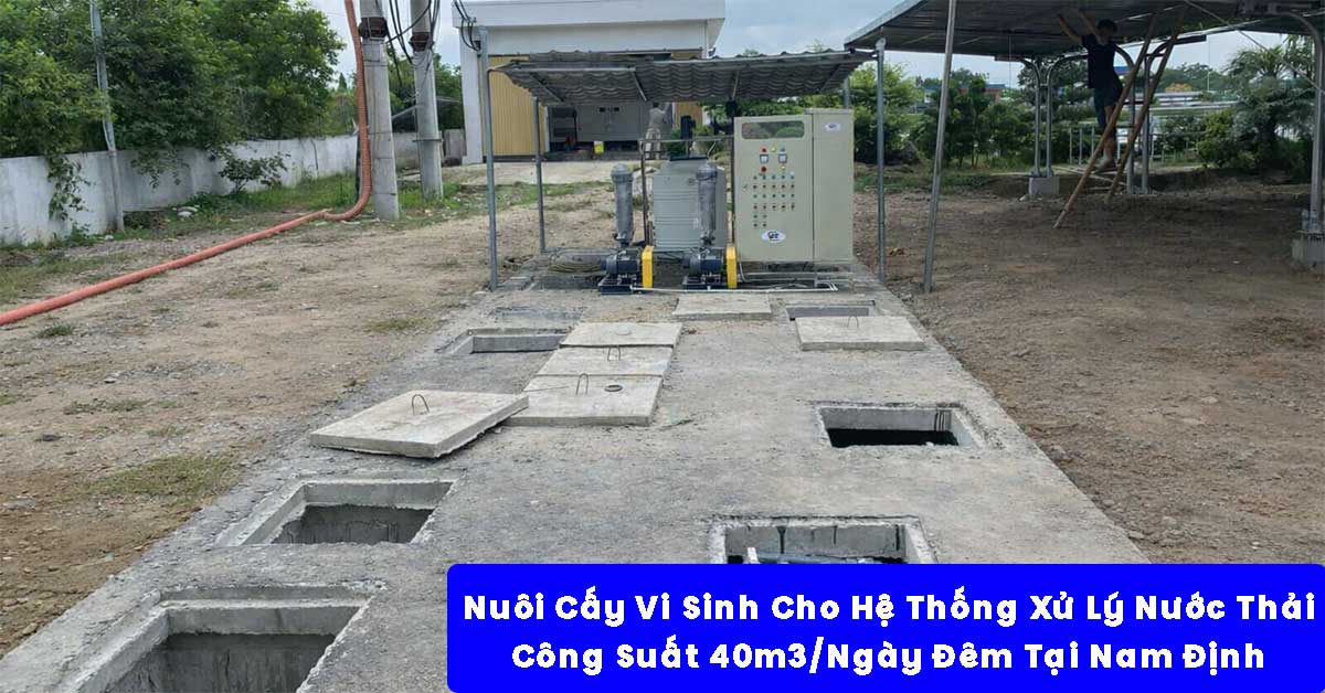 Nuôi Cấy Vi Sinh Cho Hệ Thống Xử Lý Nước Thải 40m3/Ngày Đêm Tại Nam Định