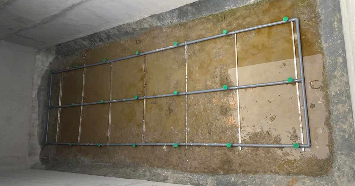 Thi công bể điều hòa của dự án xử lý nước thải công nghiệp 320m3/ngày đêm tại Yên Bái