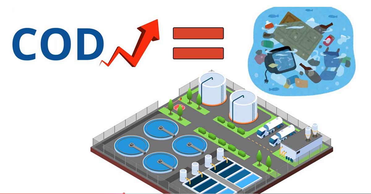 COD cao đồng nghĩa với nước thải có nồng độ ô nhiễm lớn
