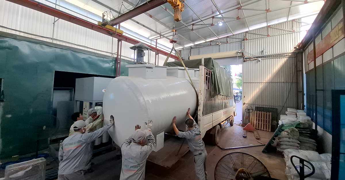 Vận chuyển module xử lý nước thải 10m3/ngày đêm đến Thái Nguyên 