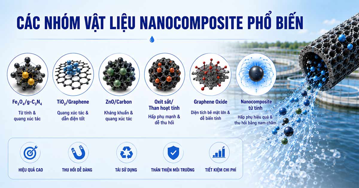 Các nhóm vật liệu nanocomposite phổ biến