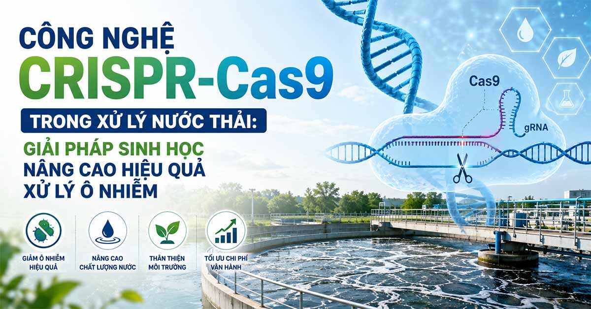 Công Nghệ CRISPR-Cas9 Trong Xử Lý Nước Thải: Giải Pháp Sinh Học Nâng Cao Hiệu Quả Xử Lý Ô Nhiễm