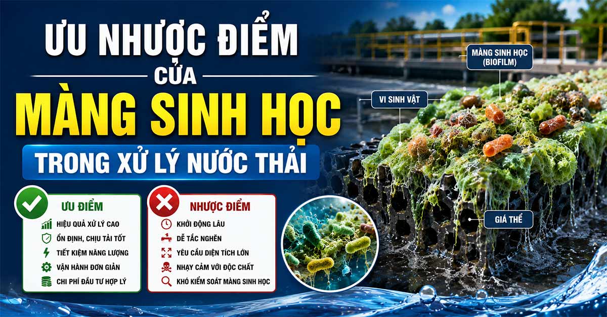 Ưu Nhược Điểm Của Màng Sinh Học Trong Xử Lý Nước Thải