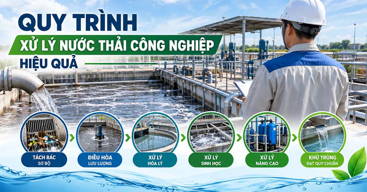 Quy trình xử lý nước thải công nghiệp hiệu quả