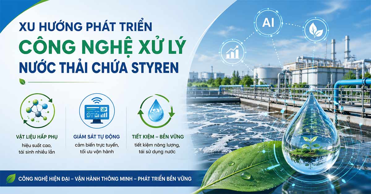 Xu hướng phát triển công nghệ xử lý nước thải chứa styren