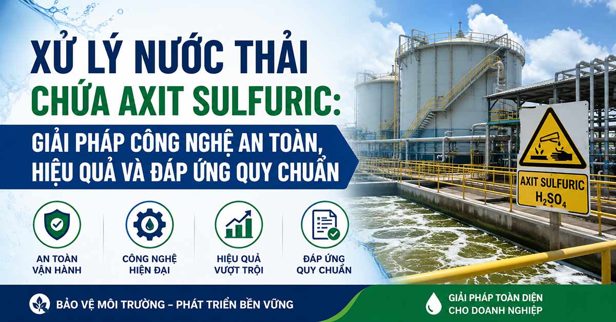 Xử Lý Nước Thải Chứa Axit Sulfuric: Giải Pháp Công Nghệ An Toàn, Hiệu Quả Và Đáp Ứng Quy Chuẩn