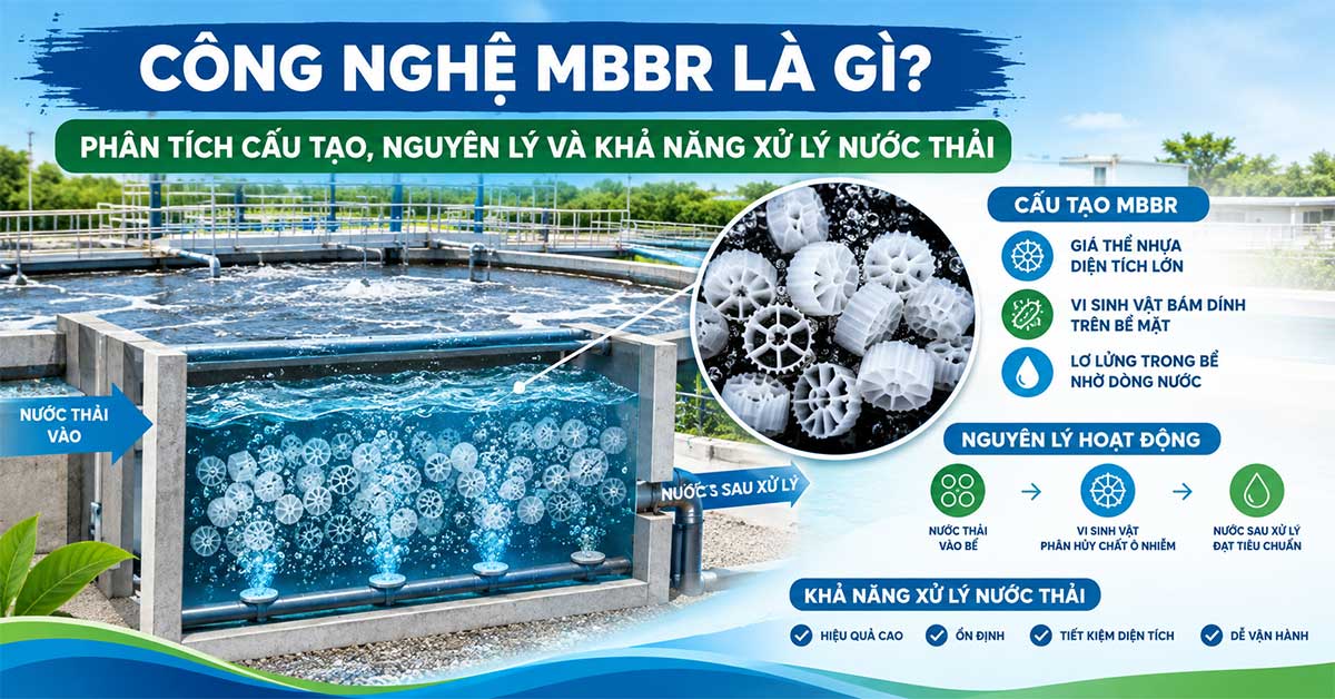 Công Nghệ MBBR Là Gì? Phân Tích Cấu Tạo, Nguyên Lý Và Khả Năng Xử Lý Nước Thải