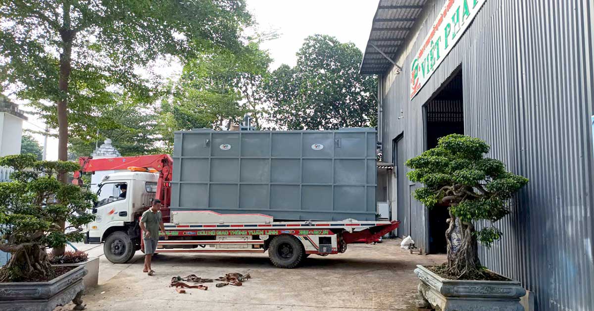 Vận chuyển module xử lý nước thải sinh hoạt 15m3/24h đến Hải Phòng