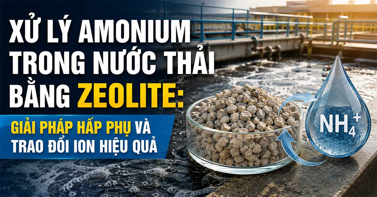 Xử Lý Amonium Trong Nước Thải Bằng Zeolite: Giải Pháp Hấp Phụ Và Trao Đổi Ion Hiệu Quả