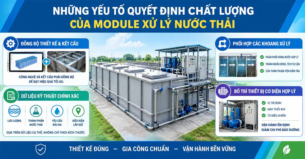 Những yếu tố quyết định chất lượng của module xử lý nước thải