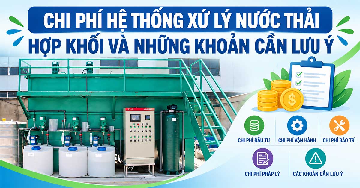 Chi Phí Hệ Thống Xử Lý Nước Thải Hợp Khối Và Những Khoản Cần Lưu Ý
