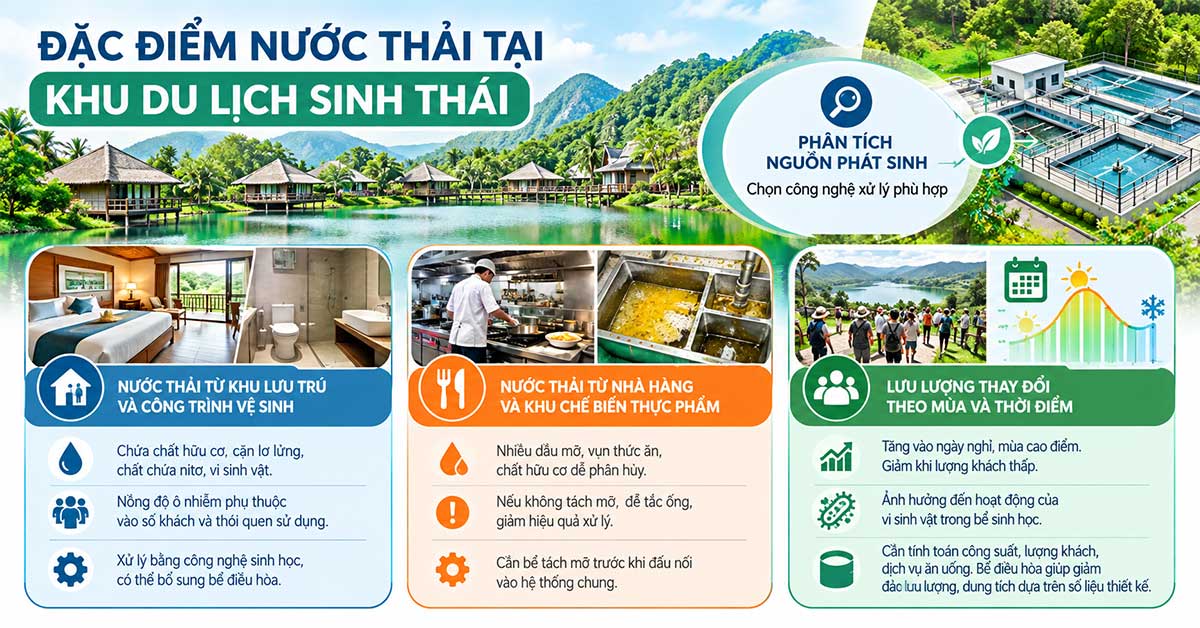Đặc điểm nước thải tại khu du lịch sinh thái