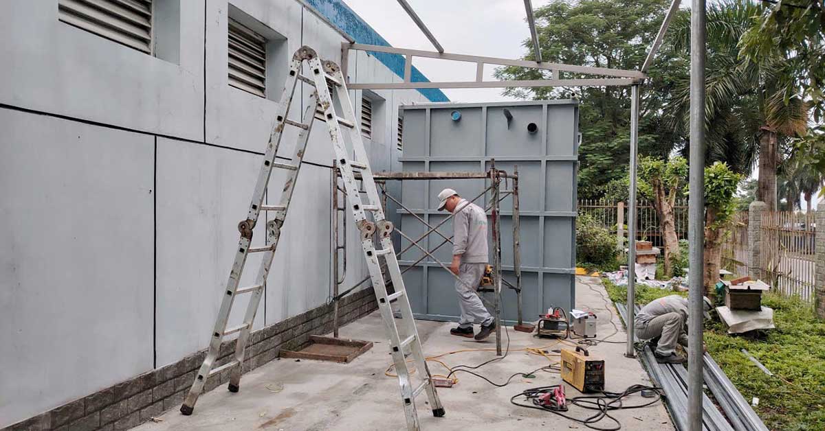 Lắp đặt module xử lý nước thải hợp khối 30m3/24h tại Hòa Bình