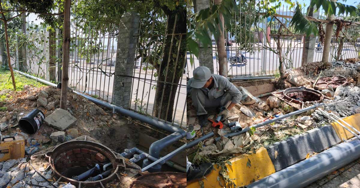 Lắp đặt hệ thống bể thu gom