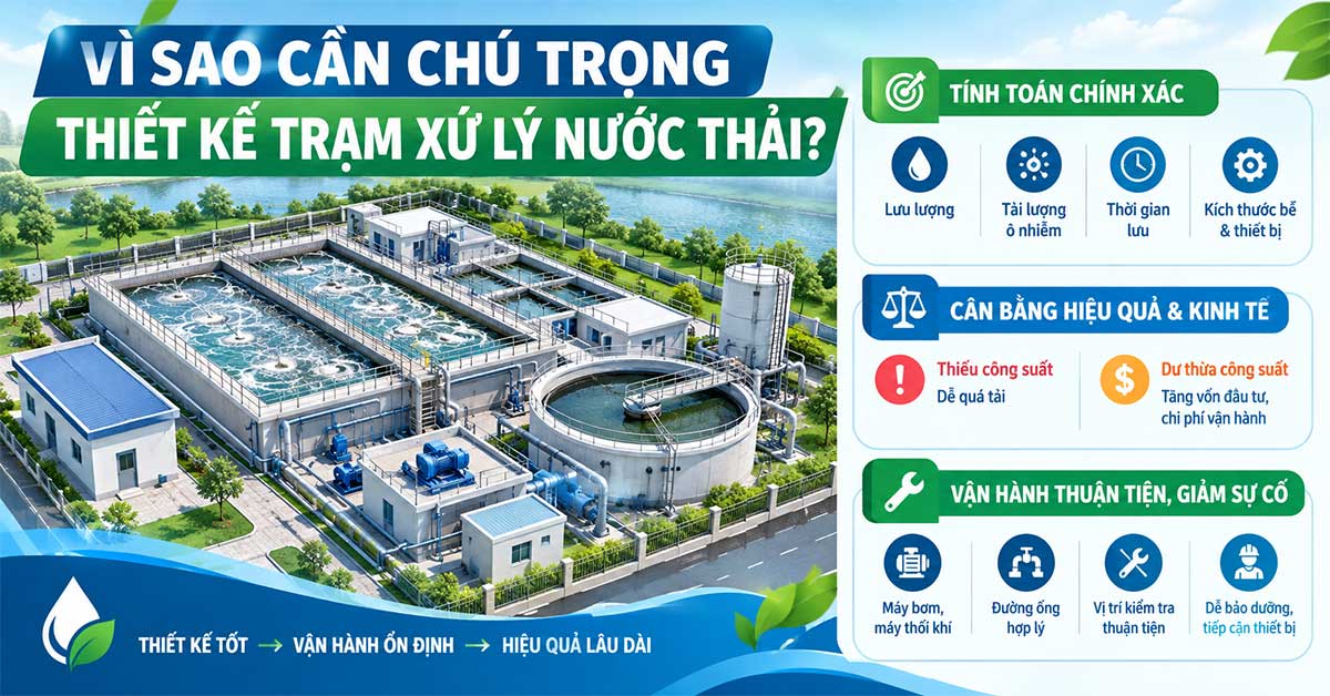 Vai trò của việc thiết kế trạm xử lý nước thải
